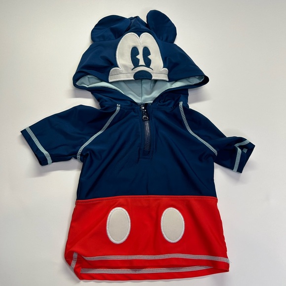 Disney Baby Mickey Mouse Hooded Rash Guard Top - Picture 5 of 5